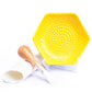 Lemon Yellow 3 Piece Set: Ceramic Grater, Peeler, Brush