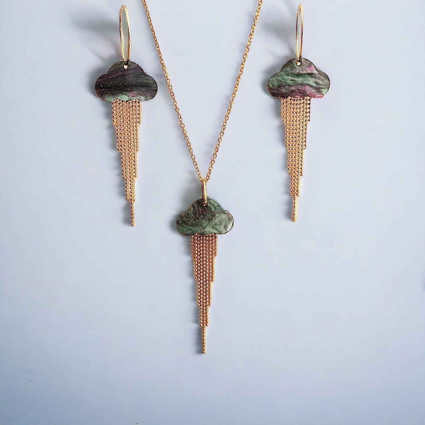 Cloud Chaser earrings—Northern Lights