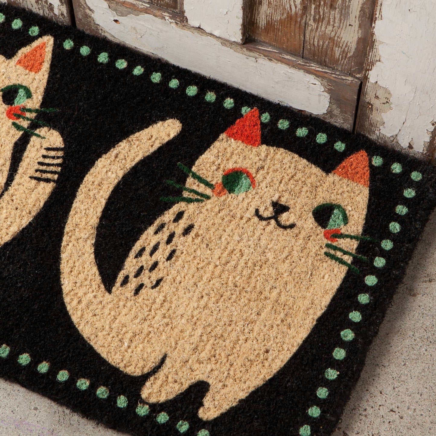 Danica Studio Meow Meow Coir Fiber Printed Doormat