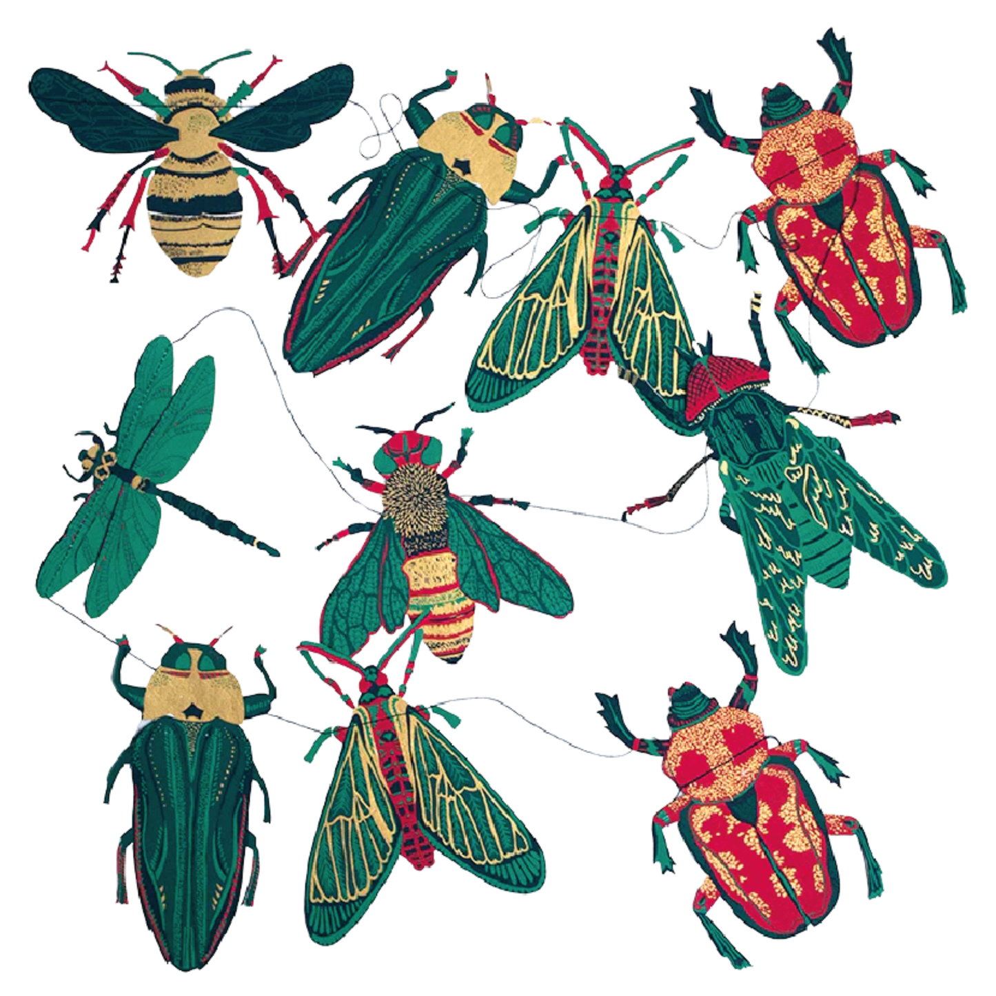 INSECTS SEWN GARLAND
