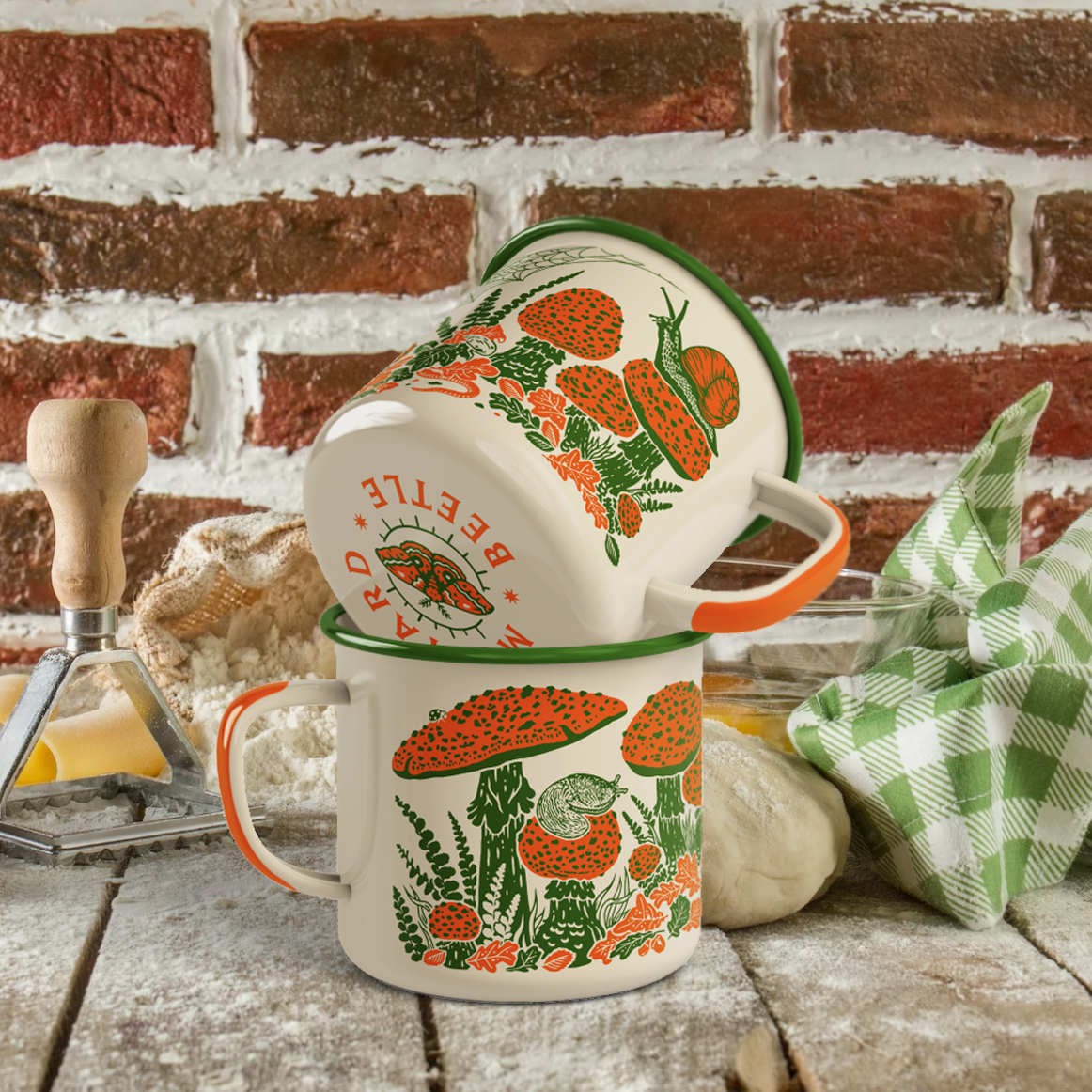 Toad & Mushrooms Enamel Camp Mug