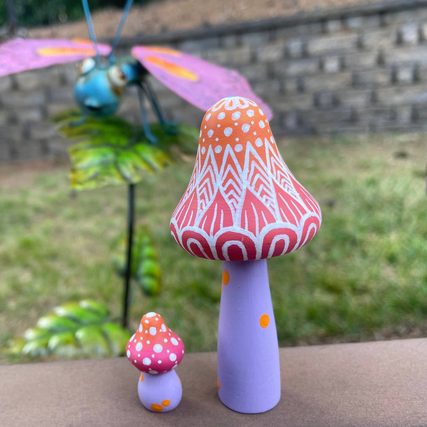 DIY Painted Mushroom Kit- bright