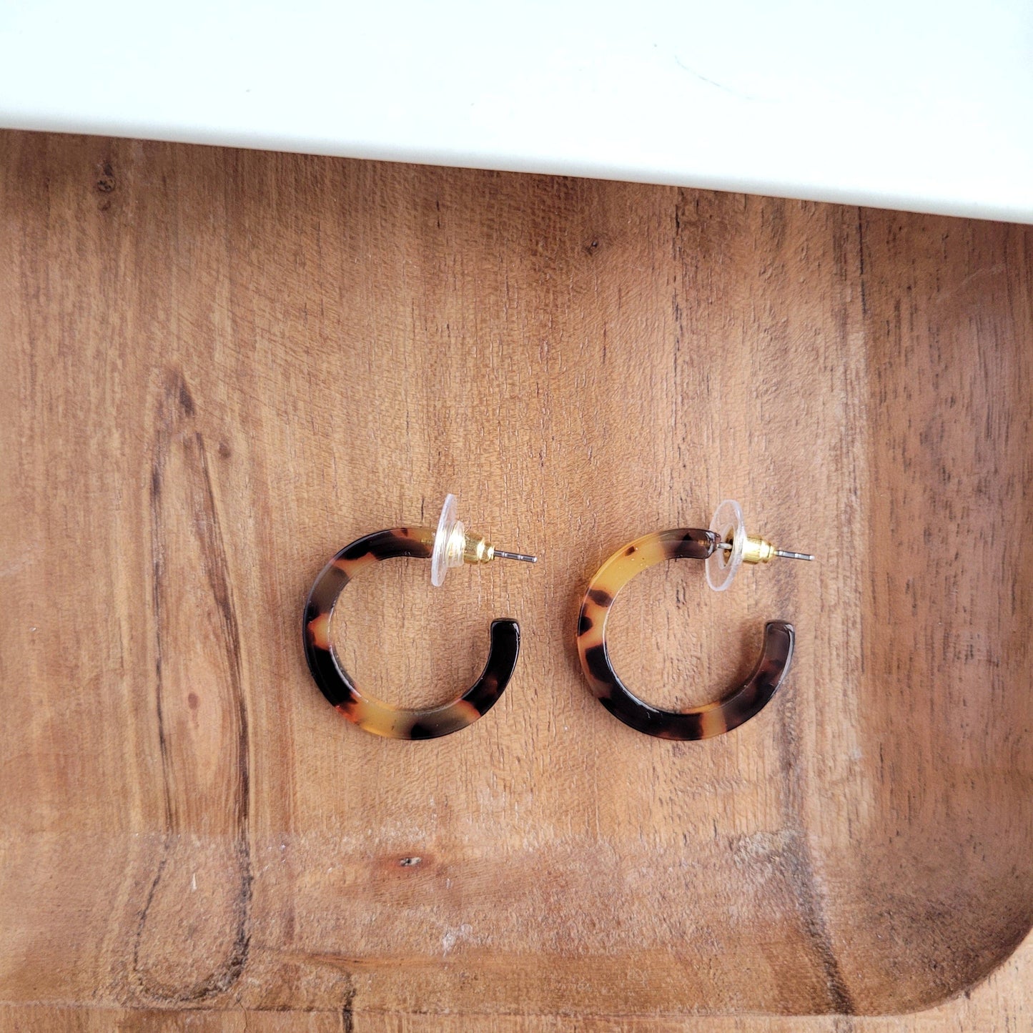 Cam Mini Hoops - Tortoise //  Earrings, Jewelry, Fall