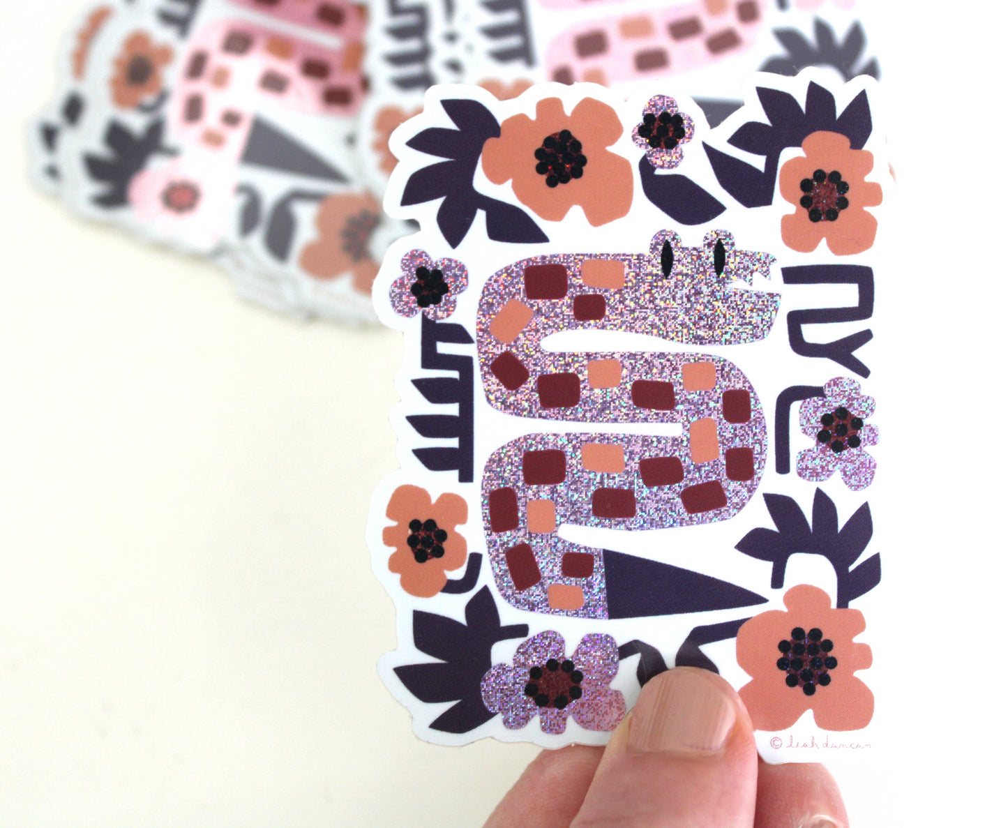 Slither Snake Glitter Vinyl Sticker