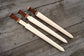Large Viking Sword, Wooden Sheath with Leather Wrapped Handle