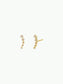 Crawler - Champagne CZ - Gold Earrings