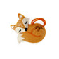 Sleeping Fox Embroidered Wool Christmas Ornament
