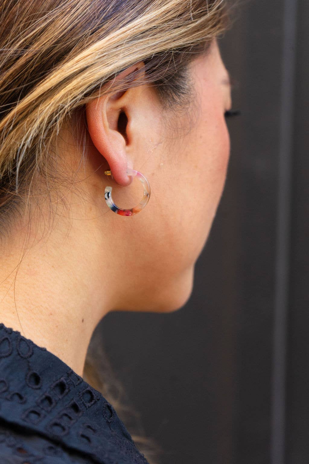 Cam Mini Hoops - Multicolor // Earrings, Gifts, Jewelry, Fall