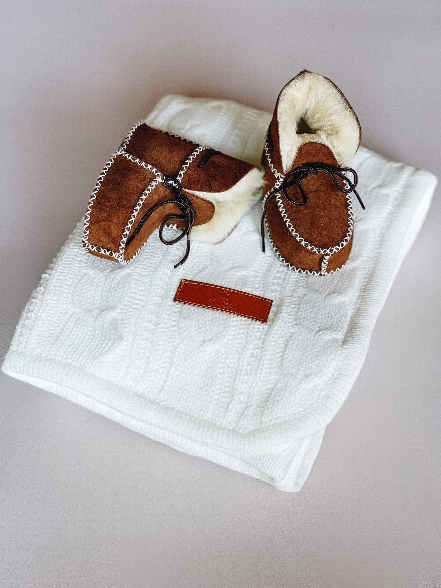 Sheepskin Baby Bootie | Camel: Small