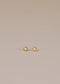 Sun Stud - White Opal - Gold Earrings