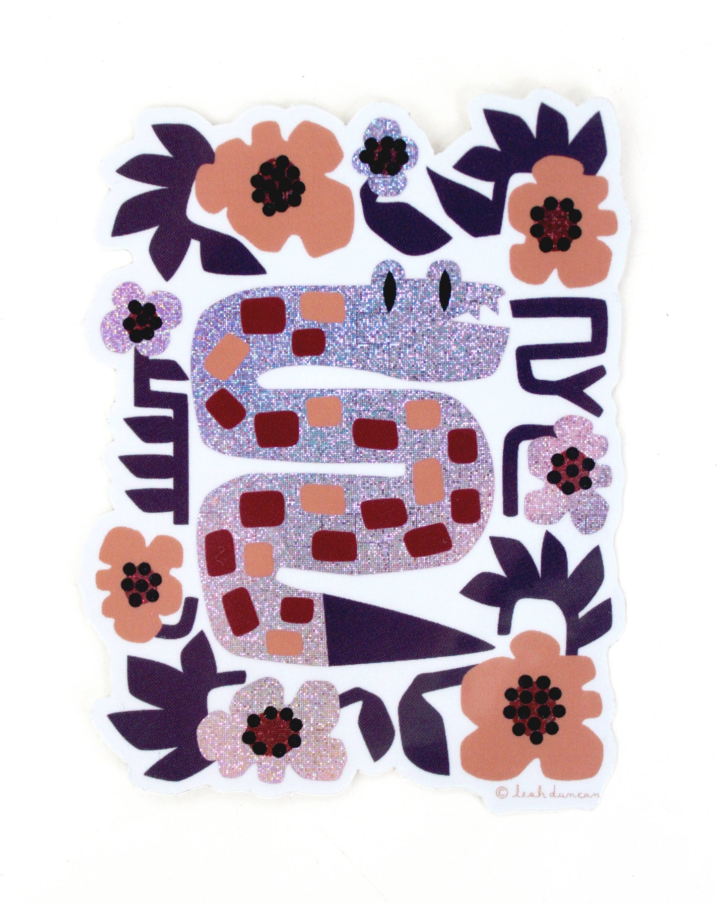 Slither Snake Glitter Vinyl Sticker