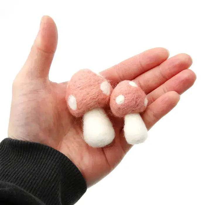 Mini Mushie Felted Earrings