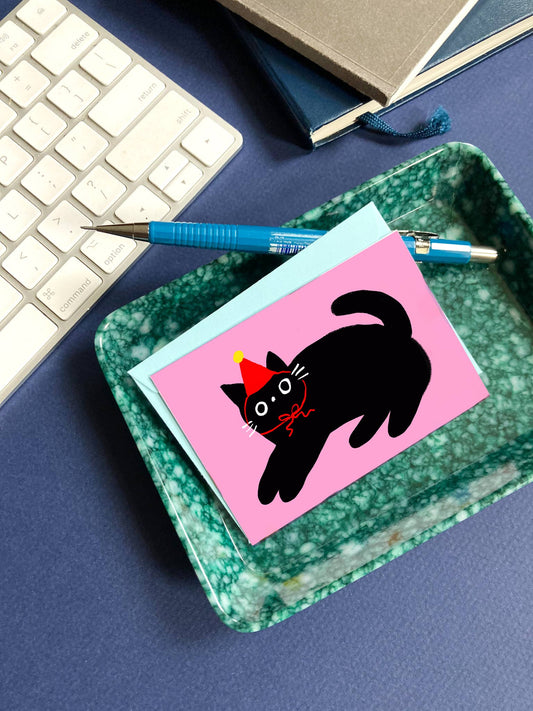 Party Cat – Cat Mini Note Card with Envelope