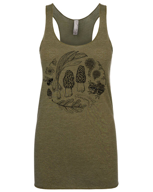 Morel Mush Nature Walk Tank Top Mushroom shirt moth shirt