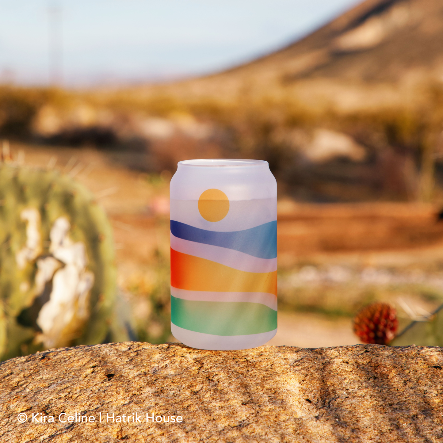Colorful Mountain Beer Glass - Colorful Glassware Set