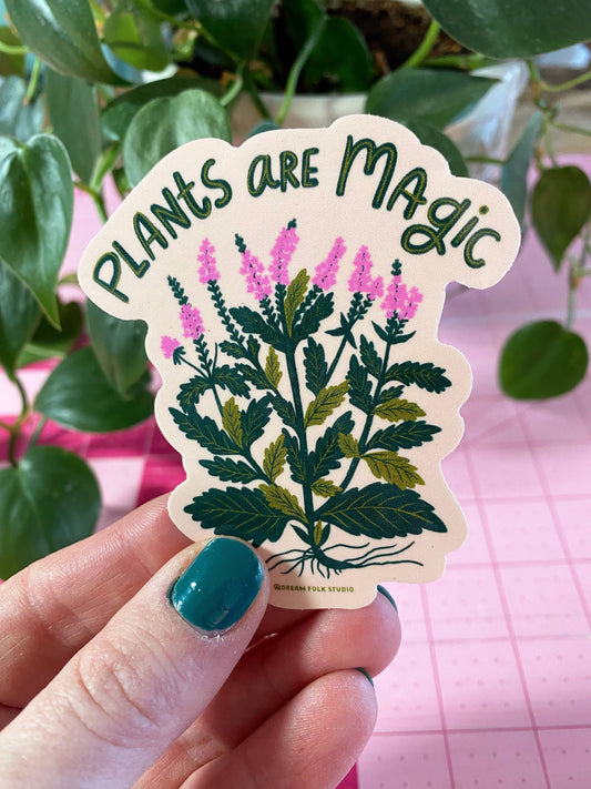 Plants are Magic Sticker - Vervain - Verbena Flower Decal