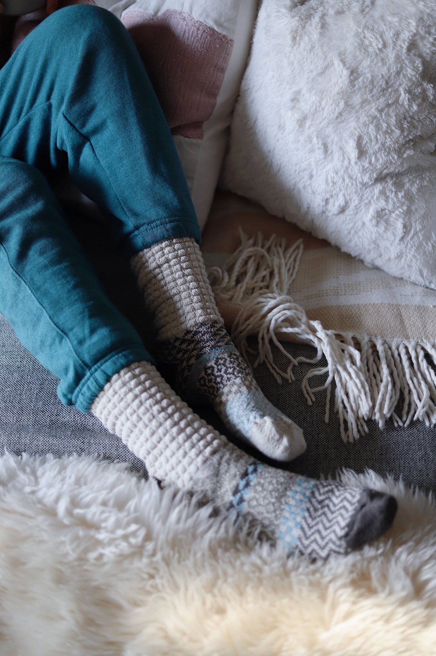Slouch Socks - Seashell | Sustainably Made In The USA 