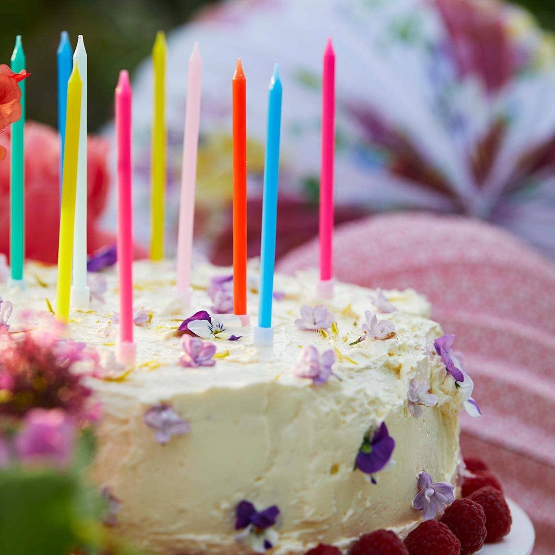 Rainbow Birthday Candles - 16 Pack | Cake Candle |