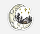 Moon and Cabin Sticker