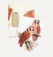 Boxed Set of 8 Vintage Owl Greeting Cards
