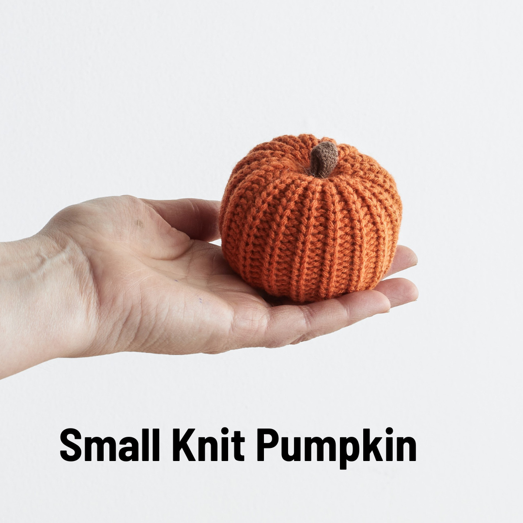 Colorful Knit Pumpkin Giftables Bowl Filler Tabletop
