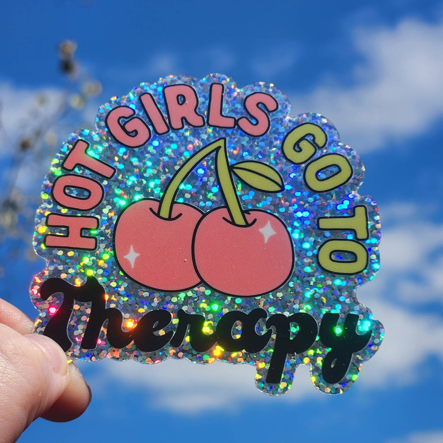 Hot girls go to therapy sticker hydroflask journal planner