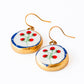 Ceramic Floral Drop Earrings