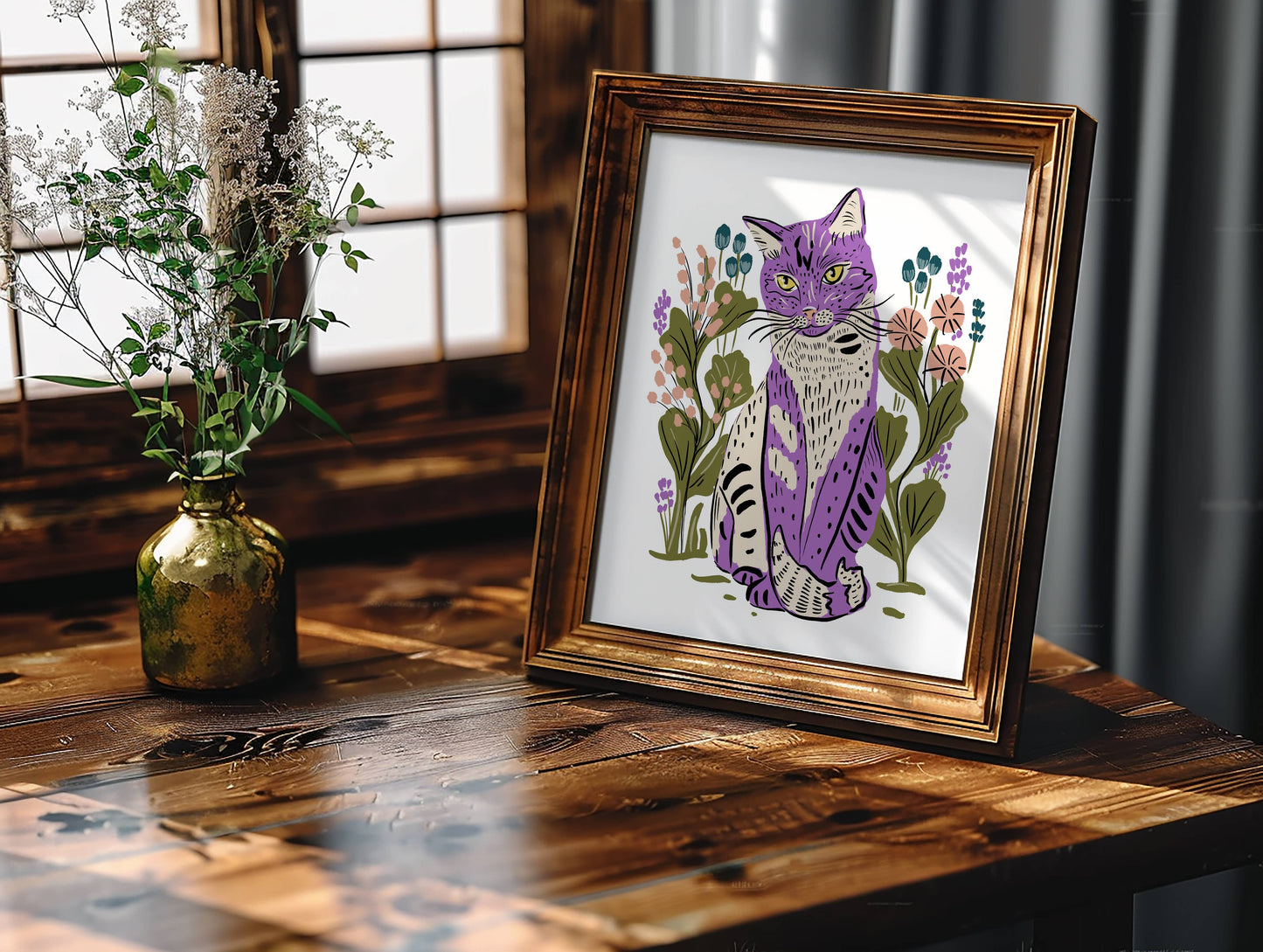 "Miro Cat" - 8" x 10" Giclée Art Print
