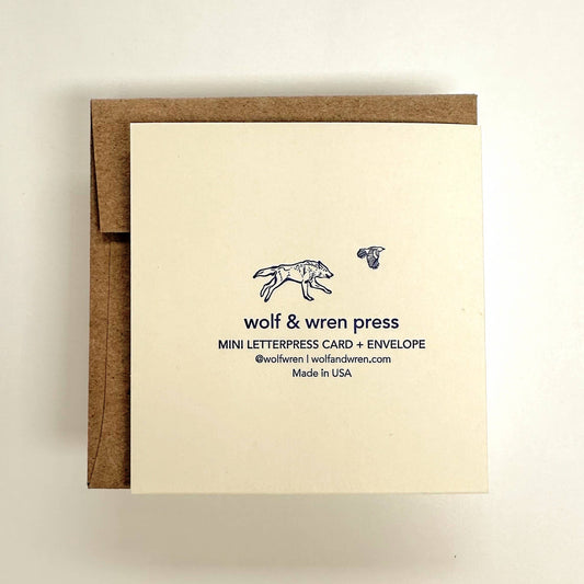 Blank Owl Mini Card