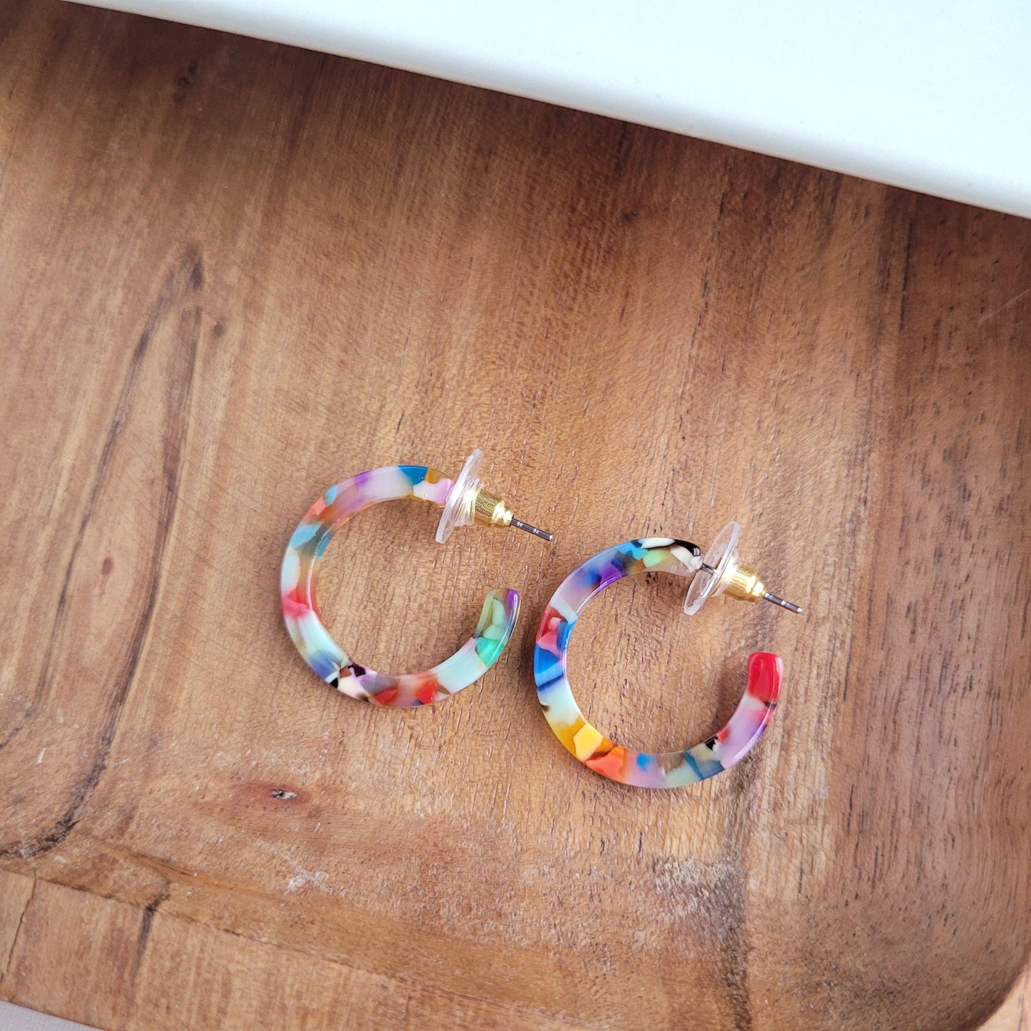 Cam Mini Hoops - Fiesta // Earrings, Jewelry, Gifts, Best Seller