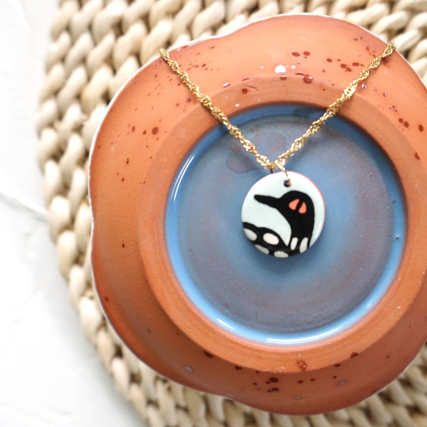 Charm Necklace Loon - Wholesale