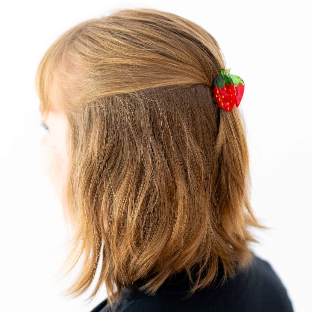 Mini Strawberry Hair Claw Clip