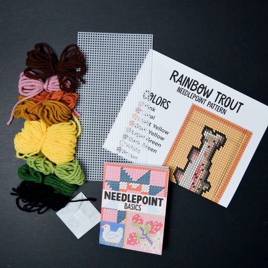 Rainbow Trout Needlepoint Kit