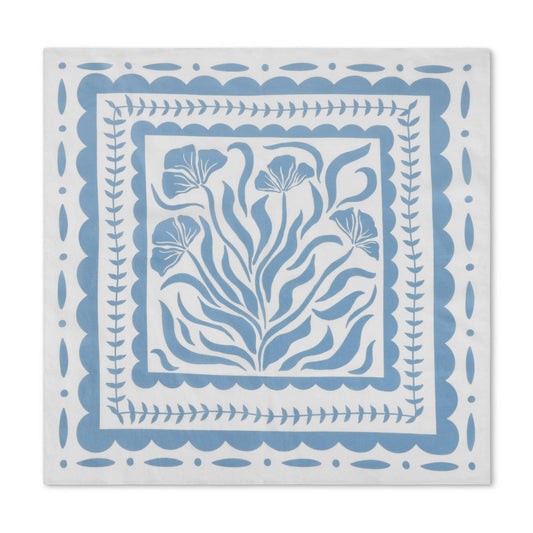 Happiness Bandanas - Blue/wht floral - Calm