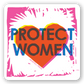 Eco Friendly Protect Women Die Cut Sticker