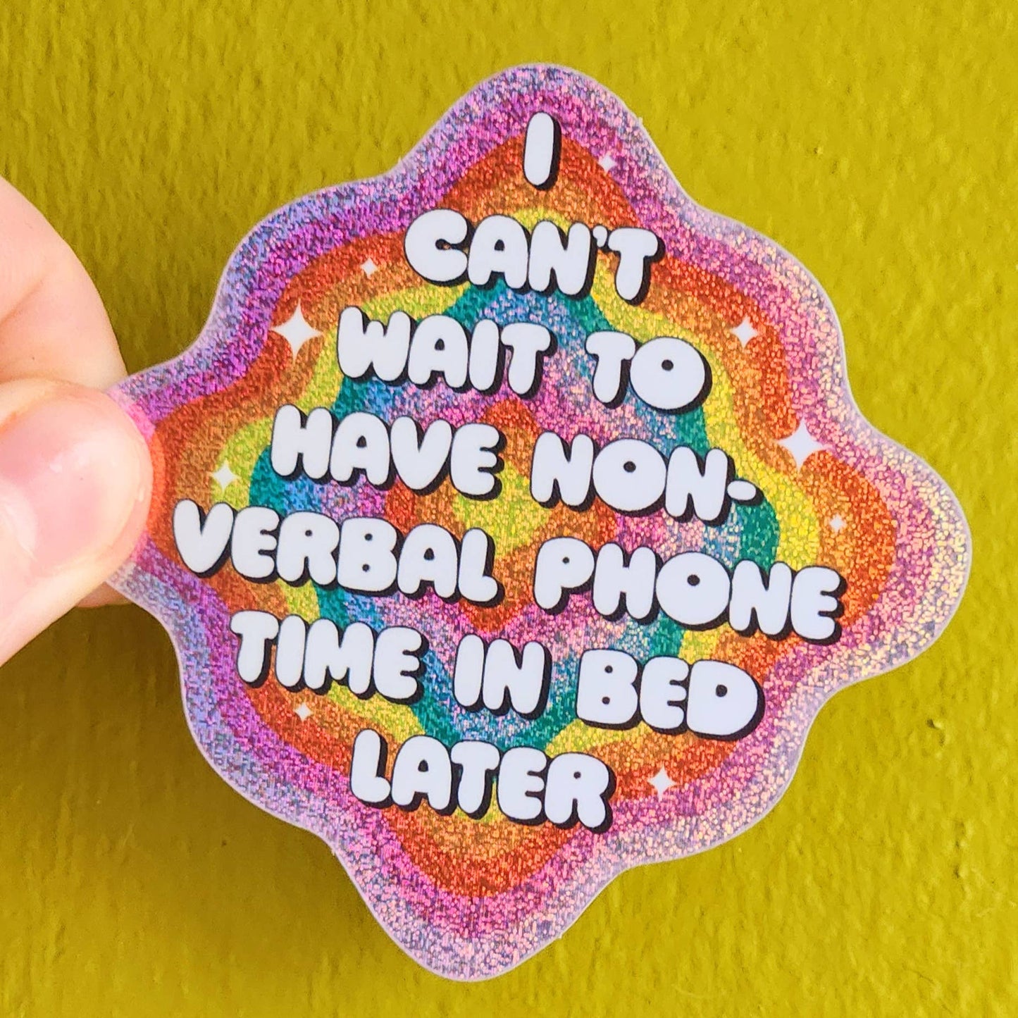 Phone time sticker glitter rainbow hydroflask planner