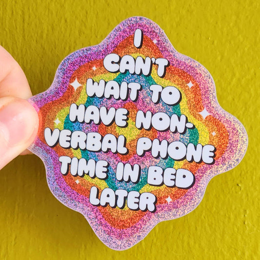 Phone time sticker glitter rainbow hydroflask planner