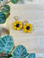 Mini Felted Daisy Earrings