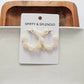 Flora Hoops - Cream // Flower Earrings, Gift, Jewelry