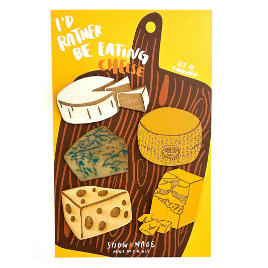 I'd Rather be Eating Cheese - Set of 5 Magnets