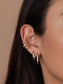 Gold Hoop - Large Rectangle - Earrings