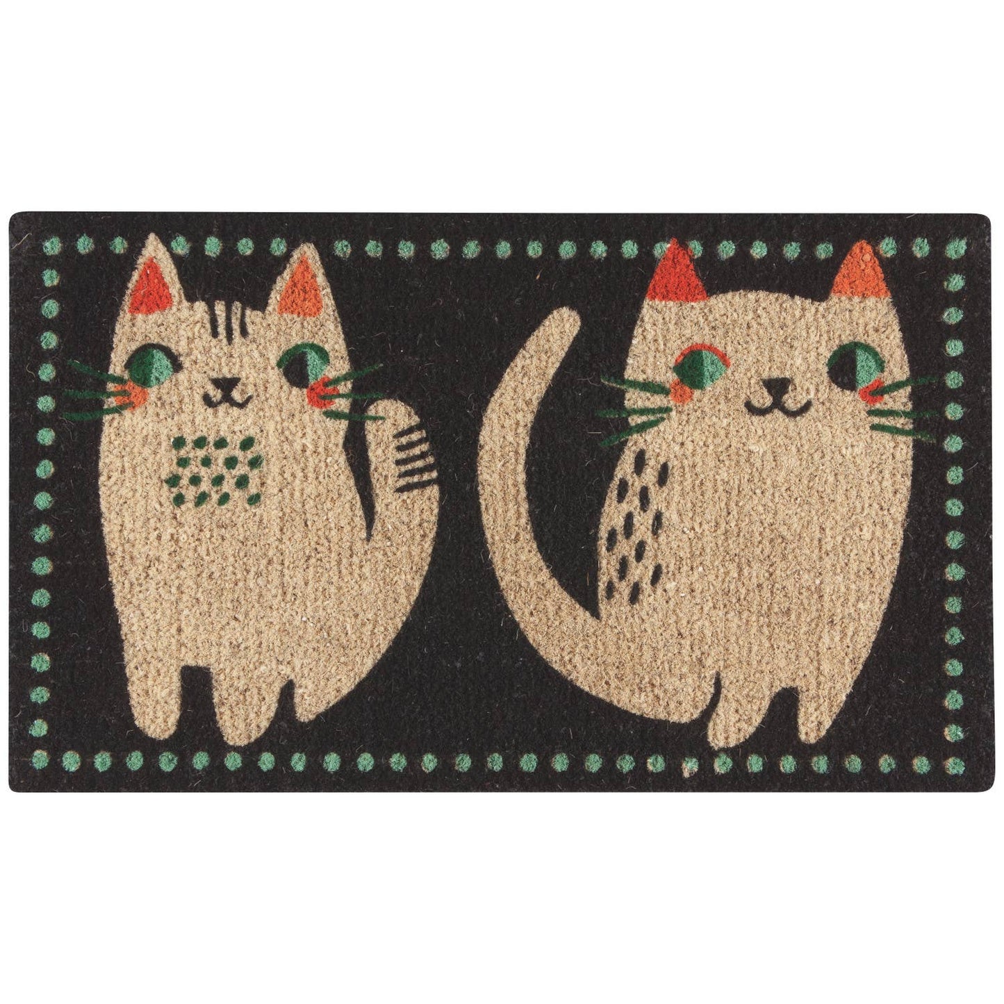 Danica Studio Meow Meow Coir Fiber Printed Doormat