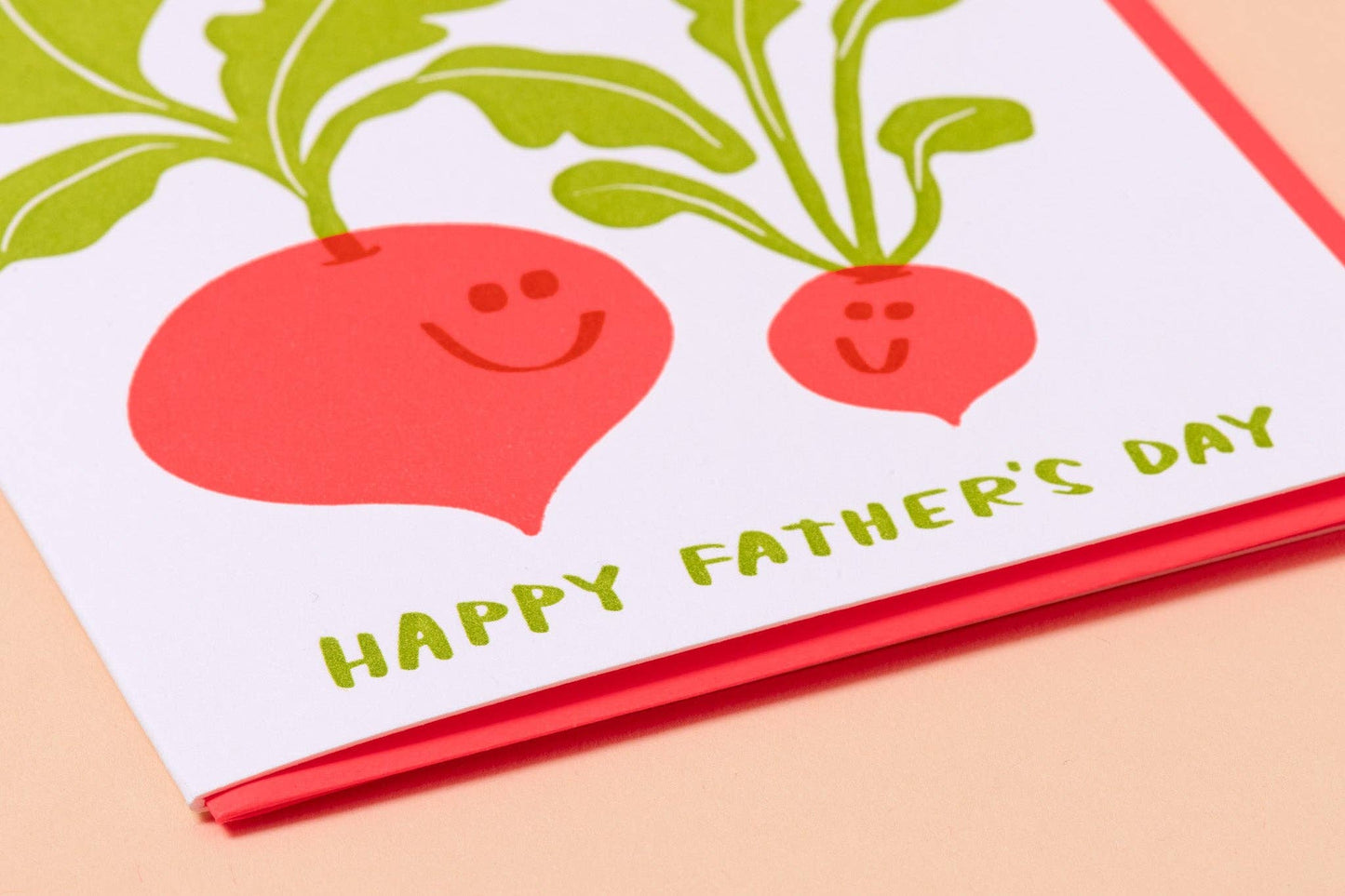 Rad Dad Letterpress Radish Father's Day Card