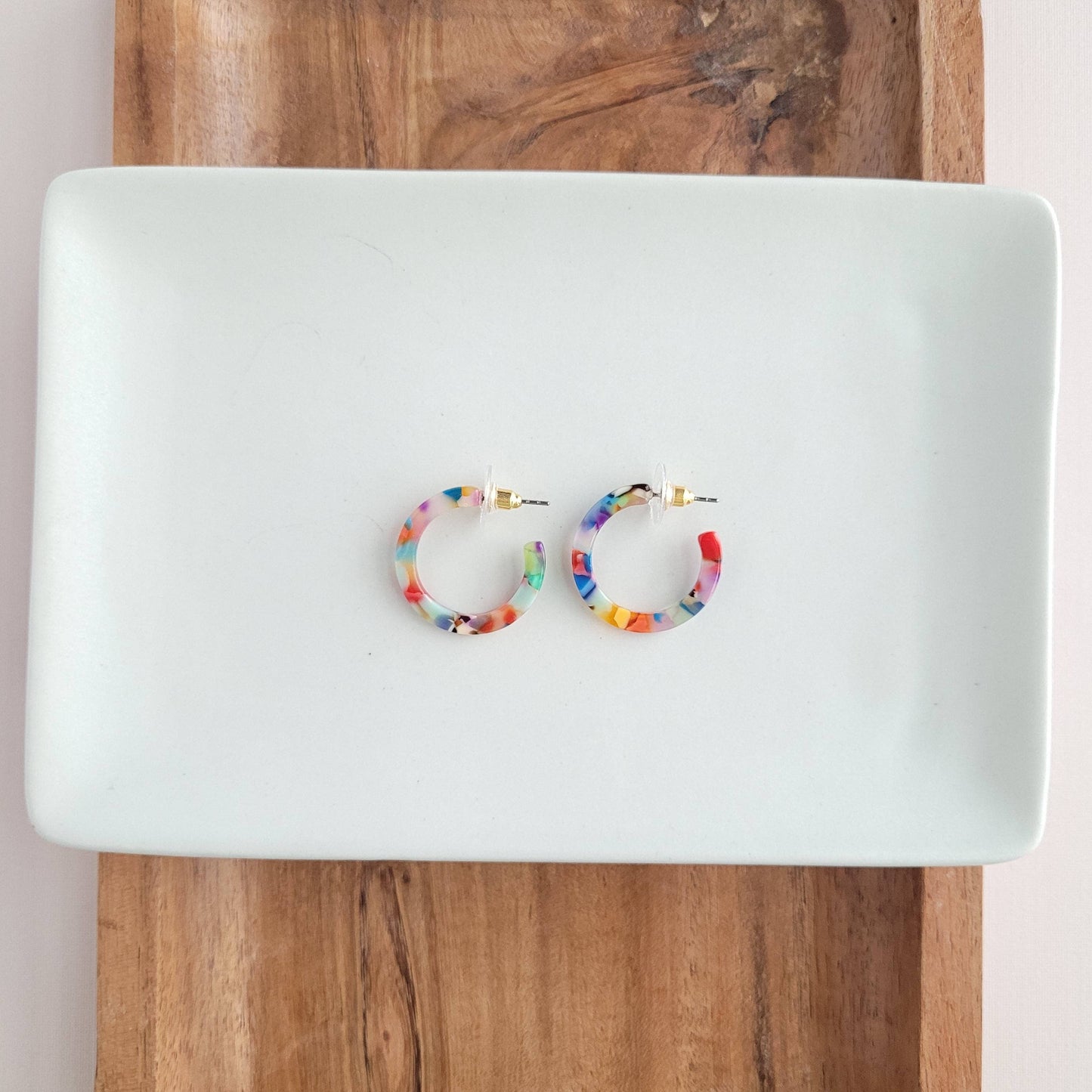 Cam Mini Hoops - Fiesta // Earrings, Jewelry, Gifts, Best Seller