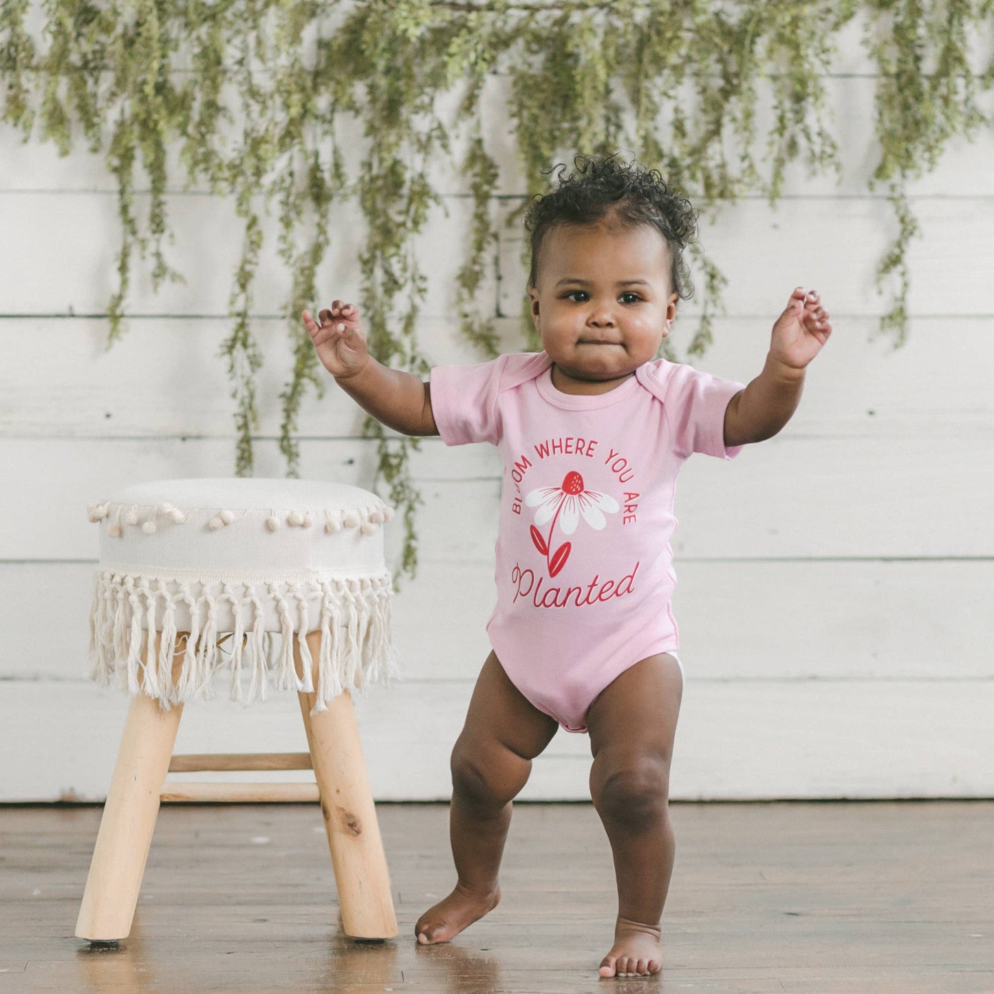 Bloom Where You Are Planted Baby Onesie, Baby bodysuit, And Though She Be But Little, She is Fierce baby onesie, Baby Clothing