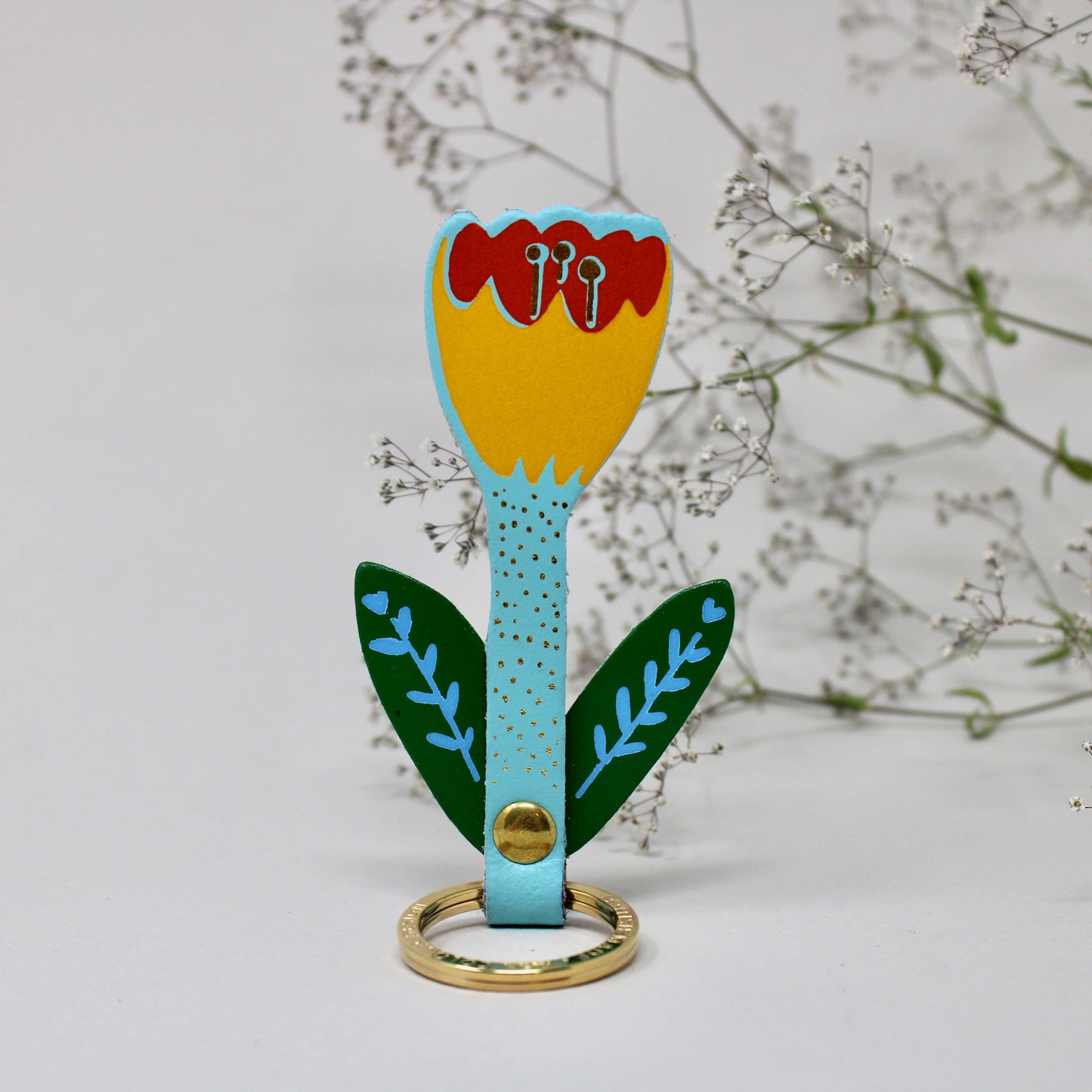 Tulip Flower Key Fob