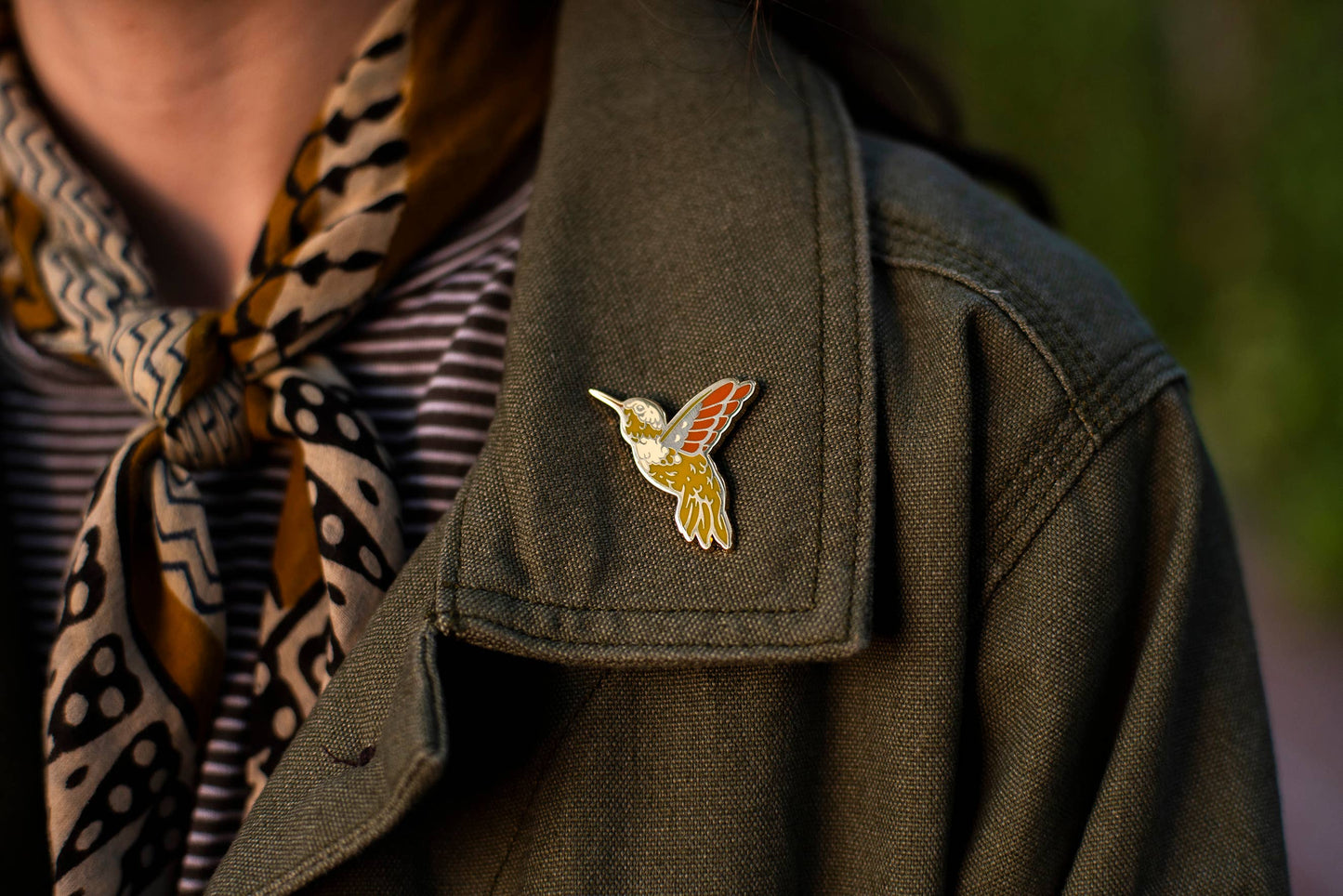 Hummingbird Enamel Pin 1.25”