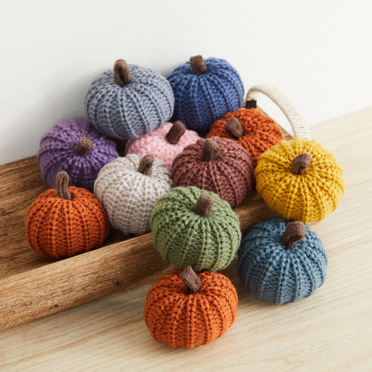 Colorful Knit Pumpkin Giftables Bowl Filler Tabletop