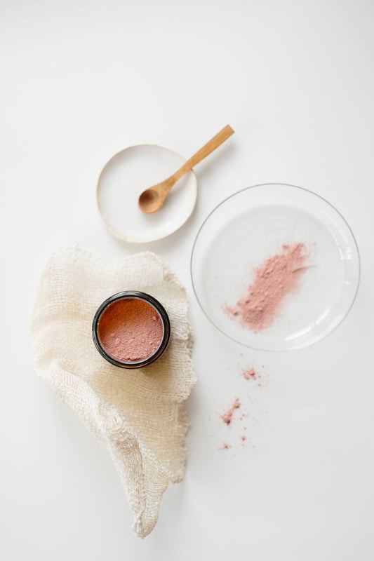 Pink Theory Clay Face Mask. 4 ounce Glass Jar. Eco friendly