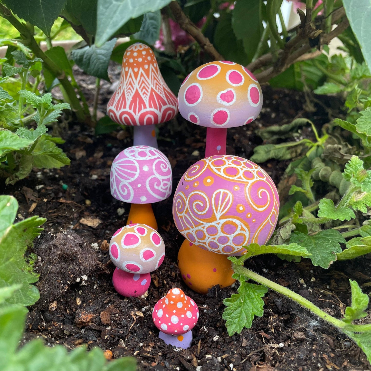 DIY Painted Mushroom Kit- bright